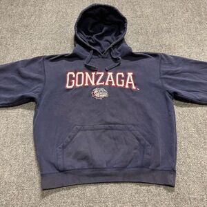 Vintage Gonzaga Bulldogs Faded Navy Blue  Y2K Hoodie Pullover